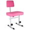 5 CORE - Piano Bench 3" Padded Cushioned Stool w Backrest Heavy Duty Musician Chair Height Adjustable - Pink-Front_Standard