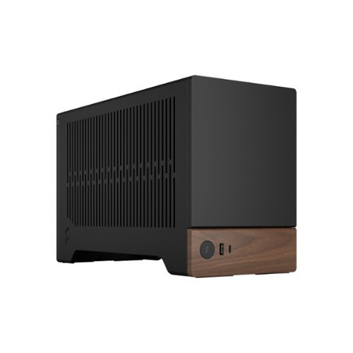 Fractal Design - Terra Graphite with PCIe 4.0 Riser Mini-ITX Small Form Factor PC Case - Black
