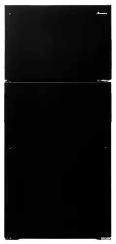 Front. Amana - 14.4 Cu. Ft. Top-Freezer Refrigerator with Dairy Bin - Black.