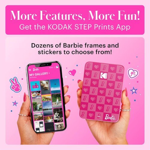 Kodak  x Barbie Step Slim AMZRODBP1K1 Instant Portable Photo Printer Barbie Starter Bundle - Dark Pink GLOBAL SHIPPING