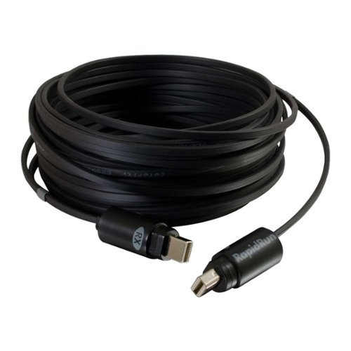 C2G - RapidRun Optical 50' Fiber-Optic Cable - Black