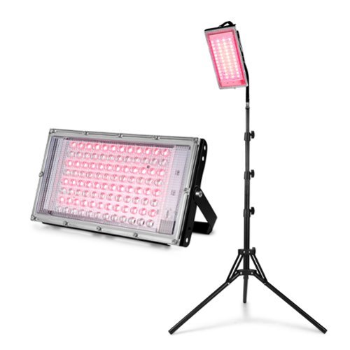 HOM - Red Light Therapy Lamp for Face & Body - for Muscle Recovery, Healthy Skin & Pain Relief - Black-Front_Standard 