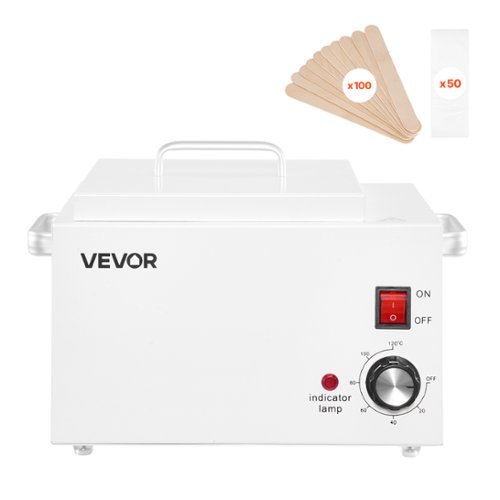 VEVOR - Single Wax Warmer, 3000ML 300W Professional Wax Warmer for Hair Removal, 32 ℉ to 248 ℉ Adjustable - White-Front_Standard 