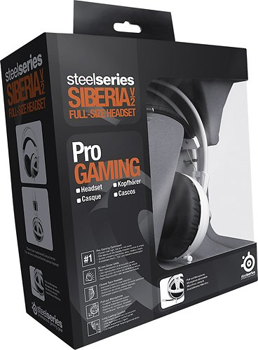 SteelSeries - Siberia V2 Closed Over-the-Ear Gaming Headset - White