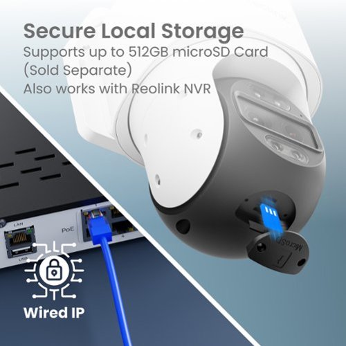 Reolink TrackMix P760 Wired PoE 4K 8MP Home Security Camera Outdoor with Dual-View, Auto-Tracking Pan Tilt Zoom - White WHERE TO BUY
