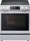 LG - 6.3 Cu. Ft. Slide-in Electric Induction True Convection Smart Range with WideView Window and Flex Control Knobs - Stainless Steel-Front_Standard