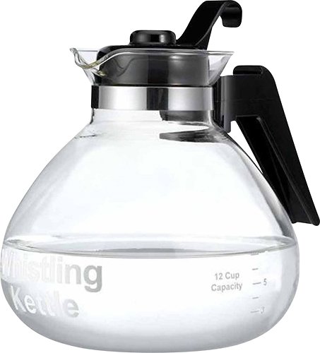  One All - 12-Cup Stovetop Whistling Tea Kettle - Clear