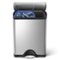 simplehuman - 46 Liter Dual Compartment Rectangular Step Can - Stainless-Steel-Angle_Standard