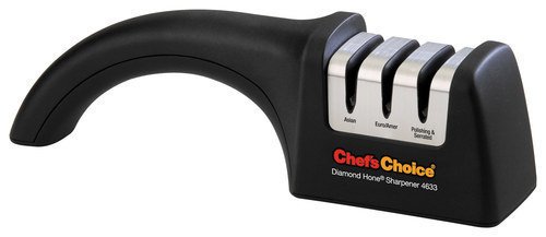  Chef'sChoice - AngleSelect Diamond Hone Knife Sharpener - Black/Stainless-Steel