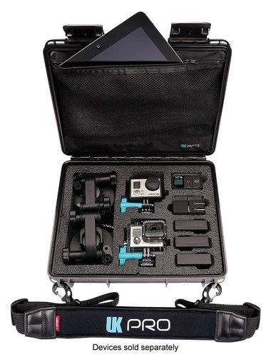  UKPro - POV40 Waterproof Case with Shoulder Strap for GoPro - Black