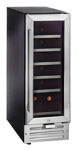 Front. Whynter - 18-Bottle Wine Refrigerator - Black/Stainless-Steel.