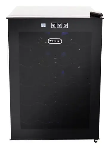 Front. Whynter - 20-Bottle Wine Cooler - Black.