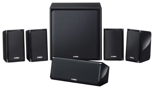 Yamaha - 5.1-Ch. Speaker System with On-Wall Design and 50W Subwoofer - Black-Front_Standard 