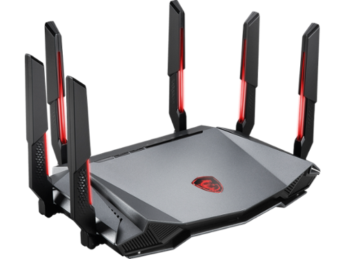 MSI - RadiX AXE6600 WiFi 6E Tri-Band Gaming Router support 2.5GHz/5GHz/6GHz, AI QoS support - Unknown-Front_Standard 