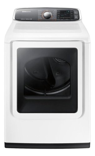  Samsung - 7.4 Cu. Ft. 15-Cycle Steam Gas Dryer - White