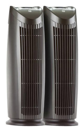  Alen - T500 Tower s (2-Pack)500 Sq. Ft. Air Purifier - Black/Silver