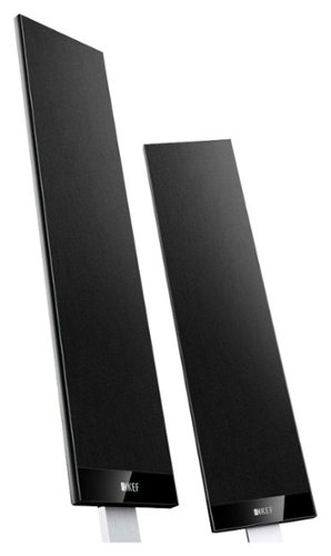 KEF - T Series Dual 4-1/2" 2-1/2-Way Satellite Speakers (Pair) - Black