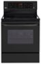 LG - 6.3 Cu. Ft. Self-Cleaning Freestanding Electric Convection Range - Smooth Black-Front_Standard