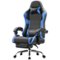 Dowinx - Gaming Chair Armrests Height Adjustable, Office Chair Heavy Duty with Footrest and Reclining Backrest for Home & Office - Black Blue-Front_Standard