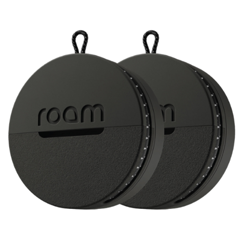 Roam - 3-in-1 Tracker - Bluetooth Item Locator, Keys/Luggage/Pet Gear, iOS or Android Find My, Waterproof, 2-Pack - Black-Front_Standard 