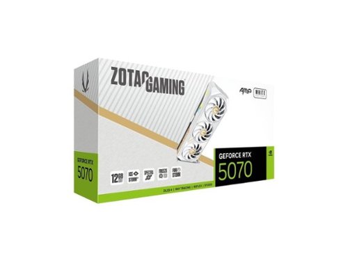 ZOTAC AMP RTX 5070 12GB GDDR7 PCIe 5.0 x16 Graphics Card White