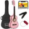 Best Choice Products - 30in Kids Acoustic Guitar Beginner Starter Kit w/ Strap, Case, Strings - Pink-Front_Standard