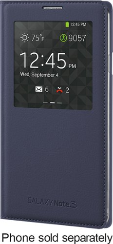  S-View Case for Samsung Galaxy Note 3 Cell Phones - Indigo Blue