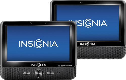  Insignia™ - 9&quot; Dual TFT-LCD Portable DVD Player - Black