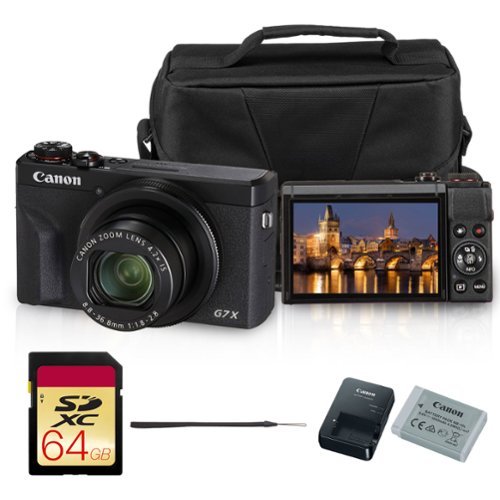 Canon - PowerShot G7 X Mark III Digital Camera (3637C001) 64GB Bundle - Black-Front_Standard 
