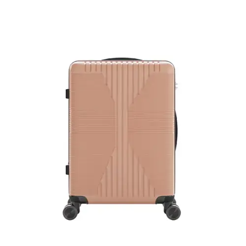 Front. Winado - 24" Hardshell Carry On Luggage with Spinner Wheels Lightweight PP Hardside Small Suitcase with Built-in Lock - Rose Gold.