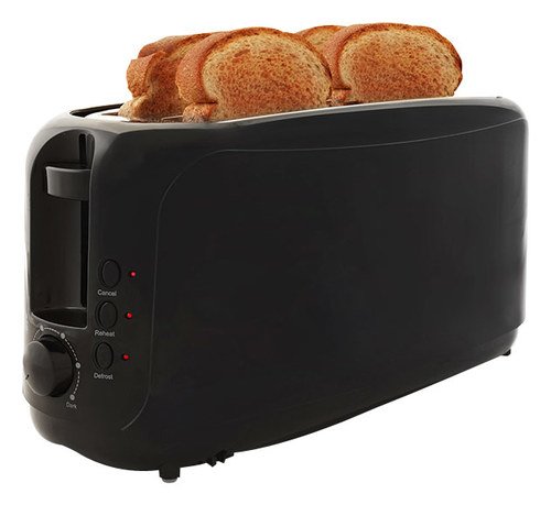  Elite - 4-Slice Long-Slot Toaster - Black