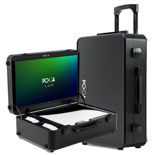 POGA - LUX PlayStation 5 Premium Portable Console Travel Case w/ Trolley and 24" AOC Gaming Monitor V3 - Black