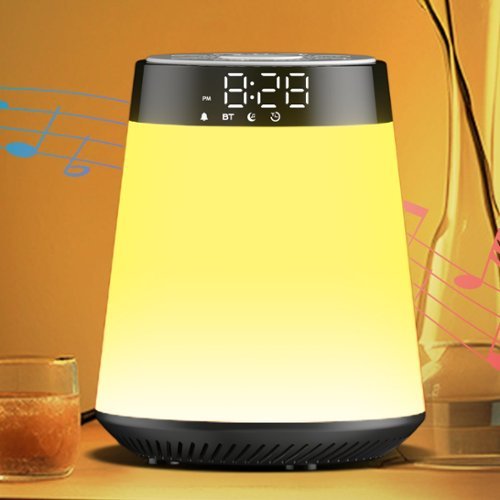 Dazzed Corner - Sunrise Alarm Clock with Wake Up Light, White Noise Machine - Yellow-Front_Standard 