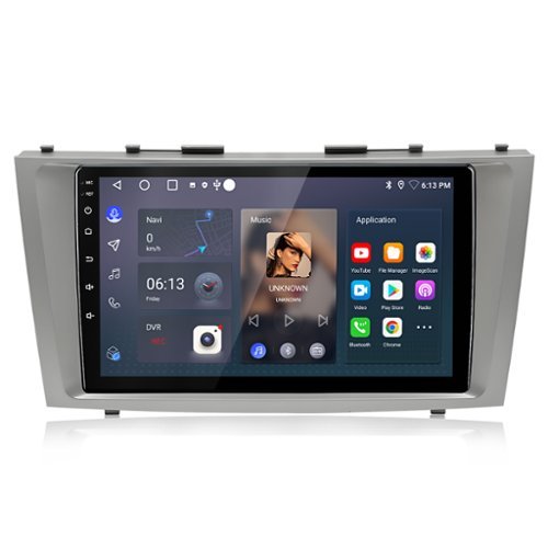 Junsun - Carplay 2+64GB Android14 9"Car Stereo Radio GPS Navi WIFI RDS SWC FM Bluetooth - Silver-Front_Standard 