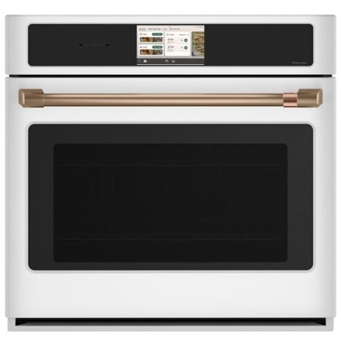 Café - 30" Smart Built-In Single Electric Convection Wall Oven with Air Fry and Precision Cooking Modes - Matte White