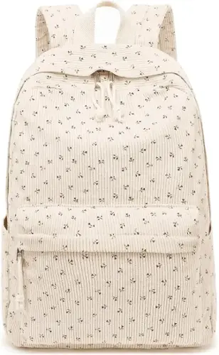 Beige Corduroy Small Floral