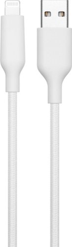 Best Buy essentials™ 10’ Lightning to USB Braided Charge-and-Sync Cable - White BUY IN EUROPE