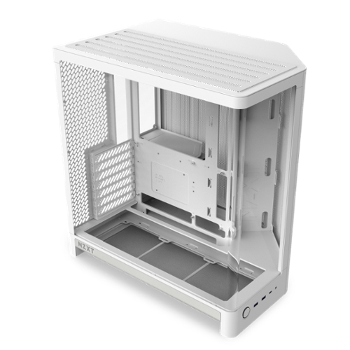 NZXT - H6 (2026) - ATX Dual-Chamber PC Case with Seamless Curved Tempered Glass - White