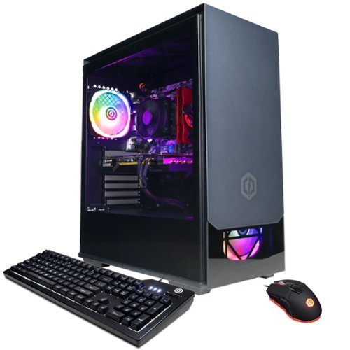 CyberPowerPC - Gamer Master Gaming Desktop - AMD Ryzen 5 5600G - 16GB Memory - NVIDIA GeForce RTX 3050 - 1TB HDD + 500GB SSD - Black-Front_Standard 