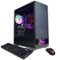 CyberPowerPC - Gamer Master Gaming Desktop - AMD Ryzen 5 5600G - 16GB Memory - NVIDIA GeForce RTX 3050 - 1TB HDD + 500GB SSD - Black-Front_Standard