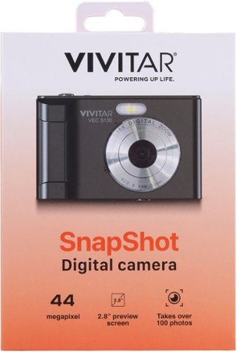 Vivitar Point and Shoot 16 MP Digital Camera - Black GLOBAL SHIPPING