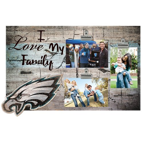 Fan Creations - Philadelphia Eagles 11" x 19" I Love My Family Clip Photo Frame - Multicolor-Front_Standard 
