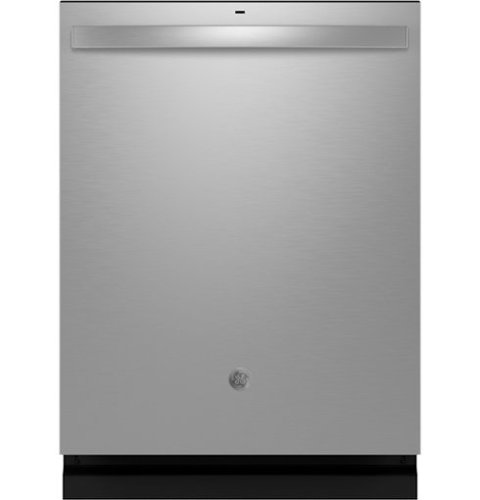 GE - 24" Top Control Built-In Tub Dishwasher with 3rd Rack, Sanitize Cycle and 47 dBA - Stainless Steel-Front_Standard