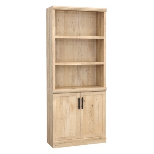 Sauder - Aspen Post 5-Shelf Library Bookcase w/ Doors - Prime Oak