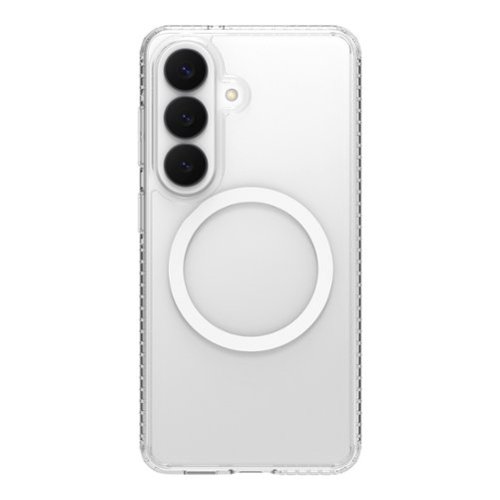 Insignia™ - Hard-Shell Case with Magnetic Charging Ring for Samsung Galaxy S26 - Clear - image 2