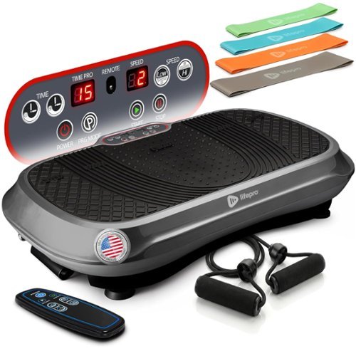 LifePro - Waver Vibration Plate – Whole Body Exercise Machine for Weight Loss, Muscle Toning & Lymphatic Drainage - Gray-Front_Standard 