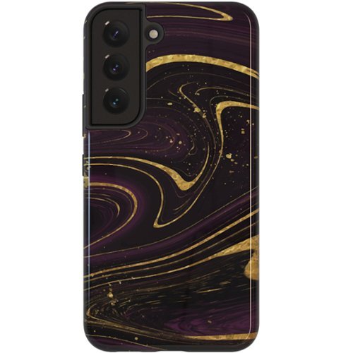 ArtsCase - StrongFit Designers Case for Samsung S22 - Purple / Gold-Front_Standard 