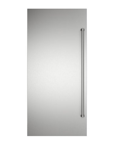 36"W. BTM Door Panel for Viking Veil FDBMIC7360L Left Hinge Ref./Frz. Models - Stainless - Stainless Steel