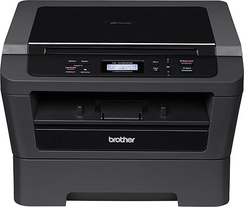  Brother - Network-Ready Wireless Black-and-White All-In-One Printer - Black