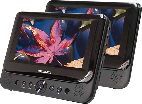  Sylvania - 7&quot; Dual Widescreen Portable DVD Player - Black